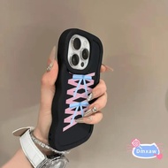 Girly Style Bow 3D Wave Phone Case For Realme Narzo N65 N63 N55 N53 70 70X 60 Pro 60X 50 50A 50i Pri