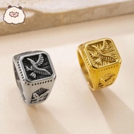 MG Chunky Eagle Rings Accessories for Men Women Stainless Steel Non Faded Tarnished Gold Casting Tre