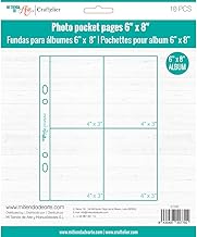 Craftelier - Clear Sleeves with 4 Pockets for Personalised Photo Albums | Includes 10 Sleeves of 6"