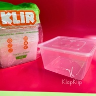 25pcs Square KLIR 3000ml Bening - Tempat Penyimpanan Makanan Food Container Square KLIR - 2000ml - K