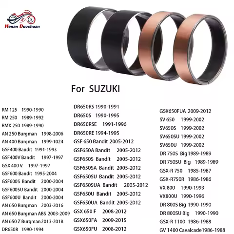 Motorcycle Front Fork Bushing for SUZUKI RM RMX 125 250 GSF400 AN 400 DR GSF GSXR SV 650 DR GSXR 750
