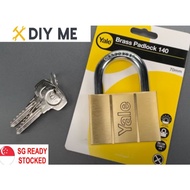 [LOCAL SG] Yale Brass Padlock 140 - High-Security 70mm Lock with 3 Keys - Durable, Corrosion-Resista