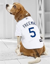 Pets First MLBPA Dog Jersey - Freddie Freeman #5 LA Dodgers Mesh Cat Jersey, Large
