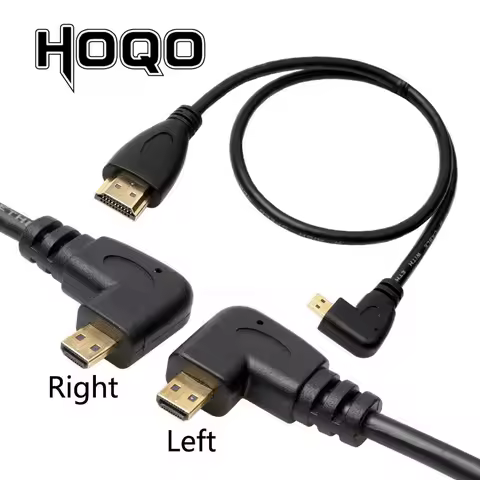 90 Degree Micro HD to HDMI-compatible Left/Right Angle Micro HD MI Cable for Digital camera Sony a64