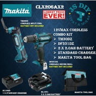 MAKITA CLX206AX2 12V COMBO SET (DF331DZ + TM30DZ) 『READY STOCK』『1 Year Warranty』『100% Original Makit