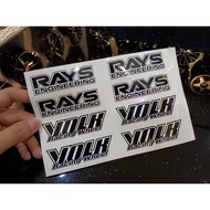 (Ready Stock) RAYS VOLKS TE37 SportRims Wheel Sticker [ONE SET] 14” 15” 16” 17" 18" inch