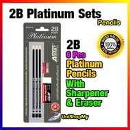P1900-6 Astar 2B Pencil Value Pack - Sharpener & Eraser High Quality