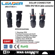 LEADER Mc4 solar panel connectors suitable to solar cable 2.5 mm2, 4mm2 and 6mm2