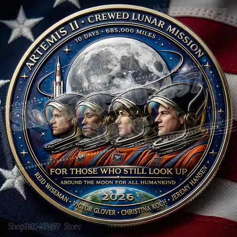 2026 Artemis II Launch Commemorative Coin America Moon Mission Collectible The Path Back To The Moon