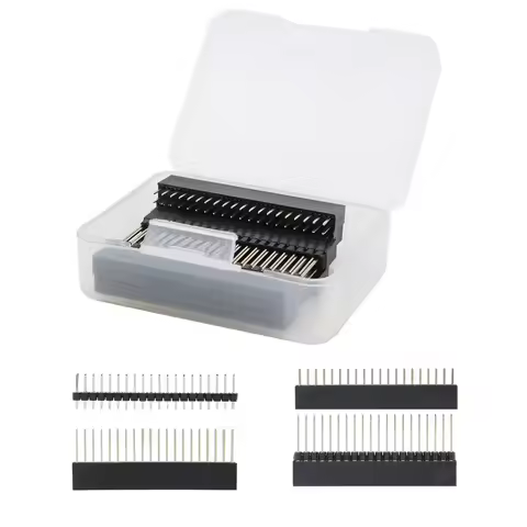Raspberry Pi GPIO Stacking Extender, 2x20 40 Pin Stacking Female Header Kit for Raspberry Pi 5/4B/3B