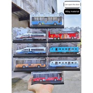 High-speed rail toy train Fuxing number alloy model can open the door bus tour bus harmony high-spee