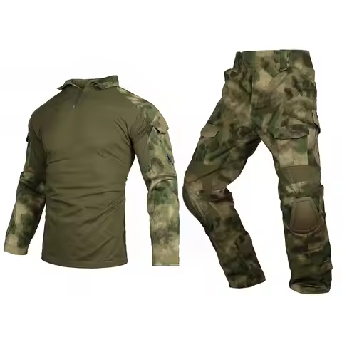 Emersongear Gen2 BDU Airsoft Combat Suit Tactical Shirts Pants Knee Pads Hiking Hunting Uniform Set 