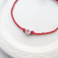 【手編蠟線】復古錢幣 |紅線幸運蠟繩手鍊 招財保平安| 大員囡仔