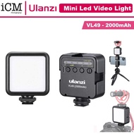 Ulanzi VL49 Rechargeable Mini LED Light w Cold Shoe Mount