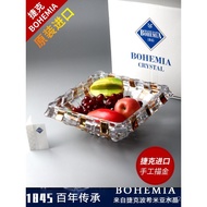 Fruit Pot Fruit Plate Decorative Fruit Plate Glass Crystal Fruit Bucket BOHEMIA Local Tyrant Golden 