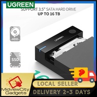 UGREEN External Hard Drive Enclosure 3.5 USB 3.0 to SATA Hard Disk Case Housing with Power Adapter for 3.5 2.5 Inch Sandisk,WD,Seagate,Toshiba,Samsung,Hitachi SATA III and Much More HDD,SSD 10TB,PS4