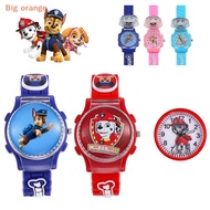 [Big orange] Paw Patrol Children's Watch Anime Figure Skye Chase Marshall Everest Electronic Digital