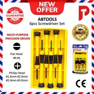 Precision 6 pcs Screwdriver Set Topi Jerami Gandum ABTOOLS