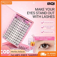 BQI Self Adhesive Lashes Nine Tailed Rabbit 60 100 Cluster Soft with Free Eyelash Curler & Tweezers