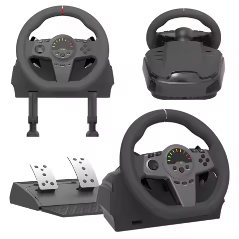 270° Simracing PC Steering Wheel Game Steering Wheel Racing Steering Wheel for PC PS3/PS4/Switch/ Xb