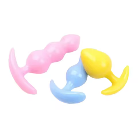 3pc/Set Silicone Butt Plug Ease-in -Anal Plugs Training Set Expandable Beginner Anales Beads Beginne