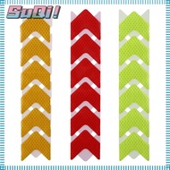 SUQI 36Pcs Safety Warning Stripe Adhesive Decals, 4*4.5cm Reflective Material Strong Reflective Arrow Decals, Red + Yellow + Green Arrow Car Trunk Rear Bumper Guard Stickers