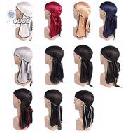 Unisex Men Women Bandana durag Headwear Pirate Silk Hat Wrap