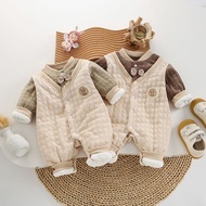 Baby Clothes Infant Autumn Winter Clothes Quilted Gentleman Clothes Thickened