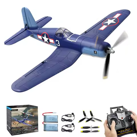 RCkuler F4U Corsair RC Planes for Adults, RTF 4 Channel Remote Control Airplanes with 6-Axis Gyro, 3