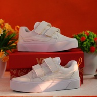 PROMO Sepatu putih perekat vans KNU 21 TERBARU anak laki laki perempuan cowok cewek terbaru/Sepatu