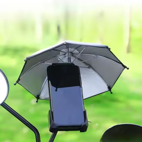 27cm Mobile Phone Holder Mini Umbrella Outdoor Cycling Motorcycle Mobile Phone Sunscreen Umbrella fo