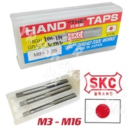 SKC Hand Tap JAPAN ( M3 to M16 ) 3pc set METRIC M3x0.5 M4x0.7 M5x0.8 M6x1.0 M8x1.25 M10x1.5 M12x1.75