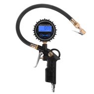 PCF* Quick Inflator Digital Pressure Gauge Tyre Deflator Gage for w Straight Chuck