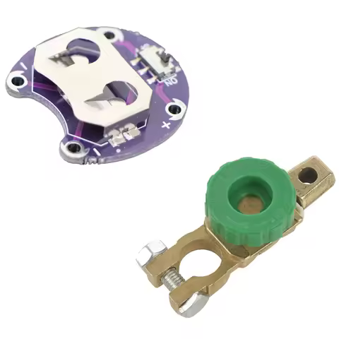 Y43A-For Lilypad Coin Cell Battery Holder CR2032 Battery Mount Module & Battery Kill Switch 6V-24V 1