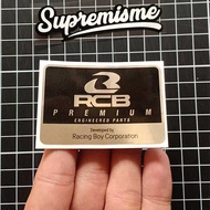 Stiker Shock RCB Premium Gold Chrome | Sticker RCB Shock Silver Chrome | Stiker RCB Racing Boy Premi