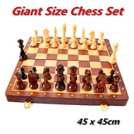 Premium Wooden International VIP Chess Set Walnut Chess Board 45 x 45cm