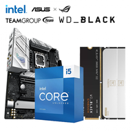 【重磅價】Intel【14核】Core i5-13600KF+華碩 ROG STRIX B760-A GAMING WIFI+十銓 T-CREATE EXPERT DDR5-6000 16G*2(白)+WD_BLACK SN850X 1TB