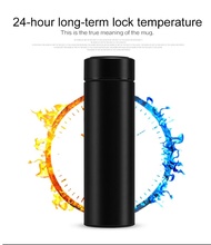Smart Thermos Flask Vacuum Double Wall Bottle Insulation LED Temperature Display Stainless Steel Gift