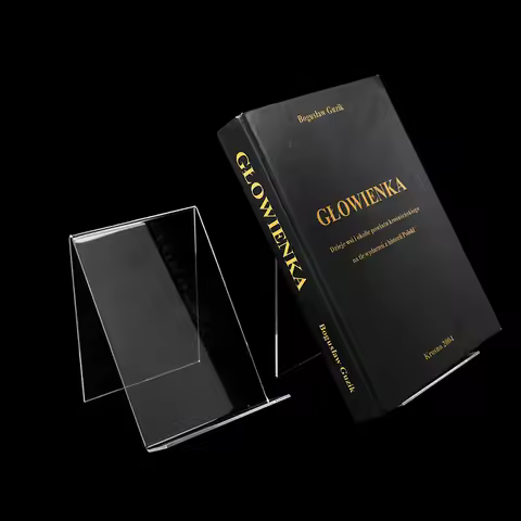 1pc Acrylic Book Display Stand Photo Frame Brochure Artwork Holder Organizer