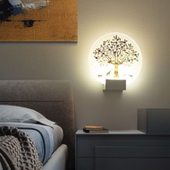 bedroom modern Wall bedside simple living room wall lamp creative cozy  Chinese style corridor stair