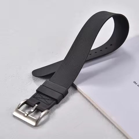 One Piece Silicone Watch Strap 20mm 21mm 22mm ‌Soft Rubber Watchband Military Diving Wristband For T