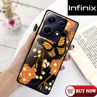 HP [AN01] Glossy Case INFINIX NOTE 30 | INFINIX NOTE 30 PRO | MODERN CASE Glitter Case BUTTERFLY Mot