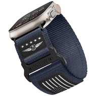 สายผ้าไนลอนทนทานสำหรับนาฬิกา Apple Ultra 2/Ultra 49มม. 45มม. 42มม. สาย IWatch 44มม. สำหรับ Apple Watch Series 9 8 7 6 5 4 3 2 1 SE SE2
