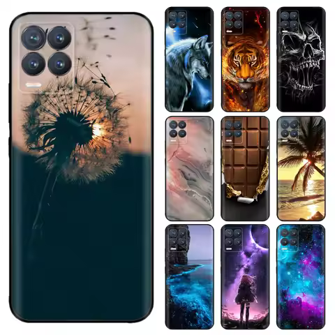 For Realme 8 Case 6.4" Silicone Soft TPU Phone Cover For Realme 8 Pro OPPO Realme8 4G RMX3085 Cases 