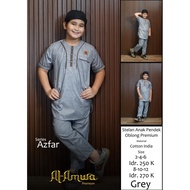 Al amwa premium azfar children's short-sleeved oblong kurta suit