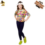 Girls Boys Kids Fancy Dress Disco Clothing 60s 70s Hippie Halloween Cosplay Costume Christmas Party 