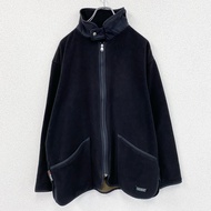 AIGLE 抓絨外套/披肩外套，黑色，L 碼，古著。