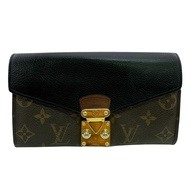 【二手】LOUIS VUITTONM58415 Portefeuille Pallas 翻蓋鎖扣雙折 Monogram 長錢包、卡包、零錢包，黑色