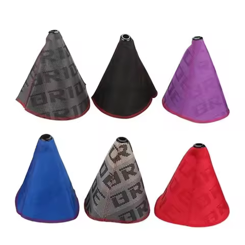 JDM Style Canvas Universal Shift Lever Knob Boot Cover Racing Shift Knob Collars