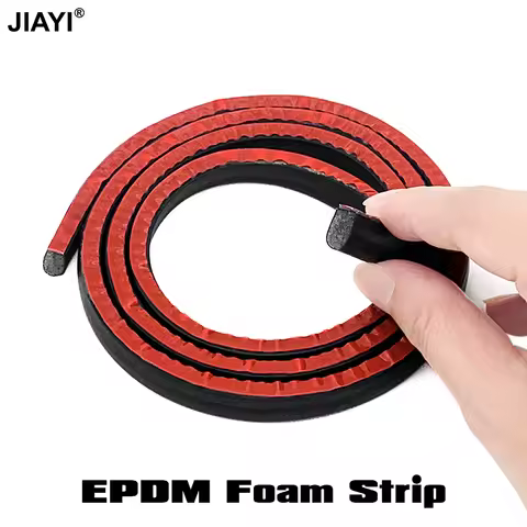10M EPDM Self Adhesive Sponge Seal Strip Rubber Black Foam Strong Single-sided Adhesive Soundproof A